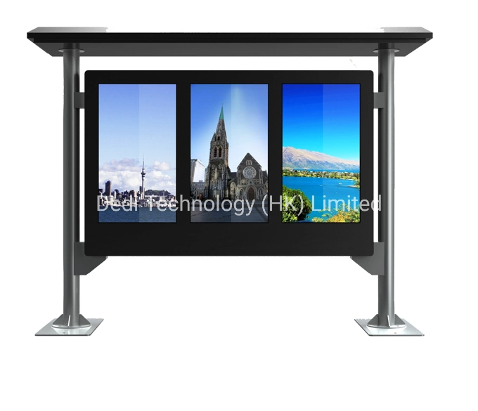 Dedi 65&quot; X 3 AC Cooling Screen in Portrait 4K Outdoor LCD Display